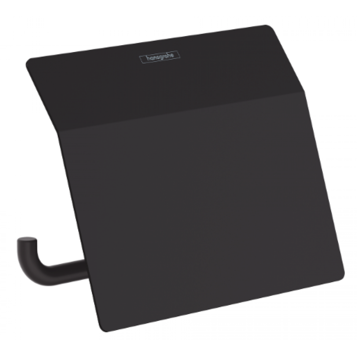 Hansgrohe 41753677 AddStoris 附蓋廁紙架 - 黑色，壁掛式